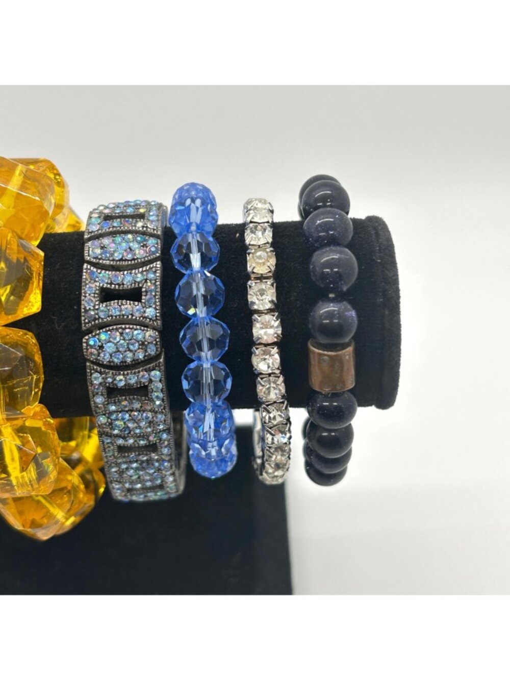 Beaded Stretch Bracelets Lot 10 Rhinestone Boho Stackable Fashion Jewelry - Picture 14 of 16